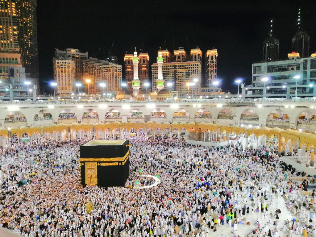 The Holy Kaaba at Night